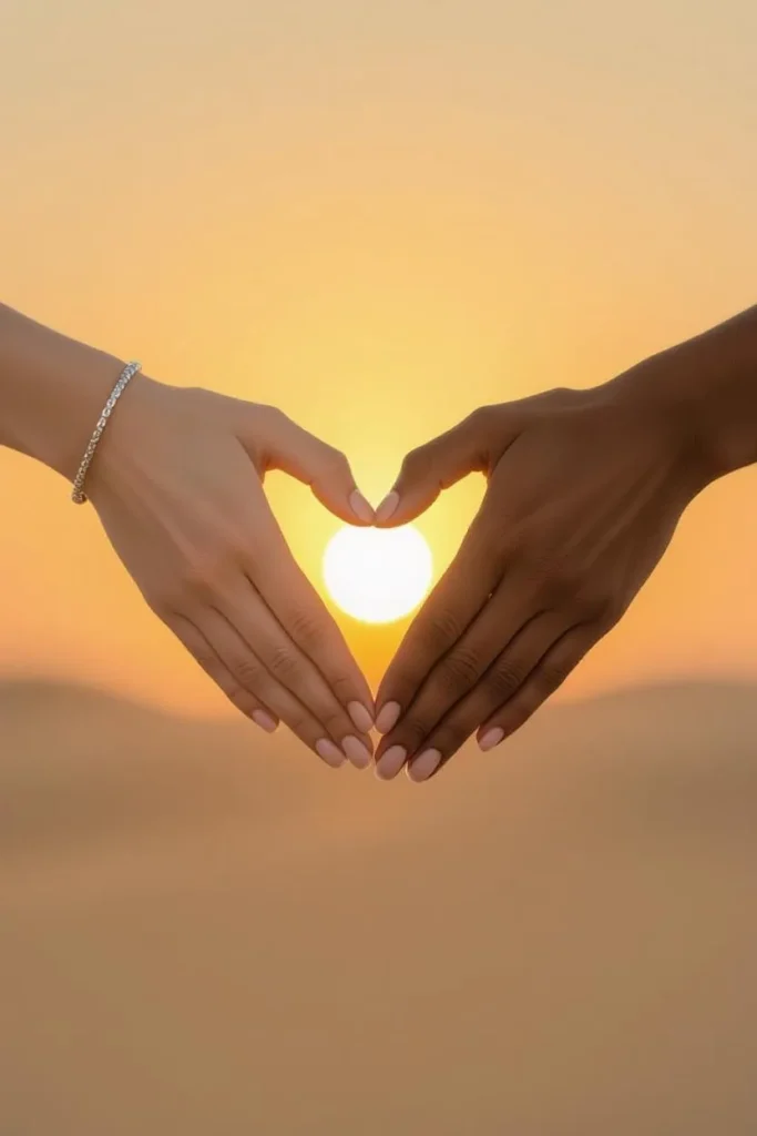 Two hands forming a heart, representing the Agreeableness personality trait, which is linked to cooperation and compassion.