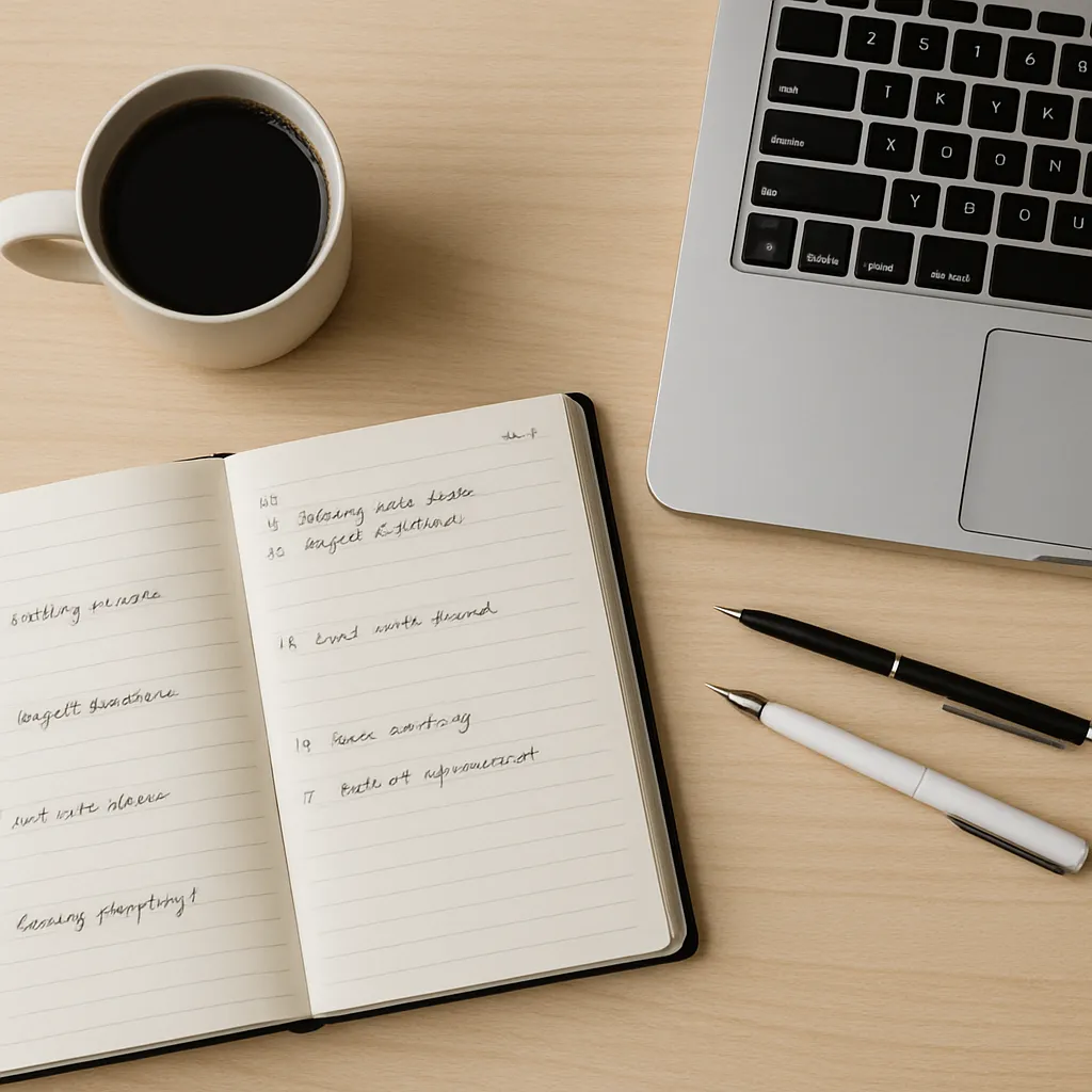 An organized desk with a planner, symbolizing the Conscientiousness personality trait