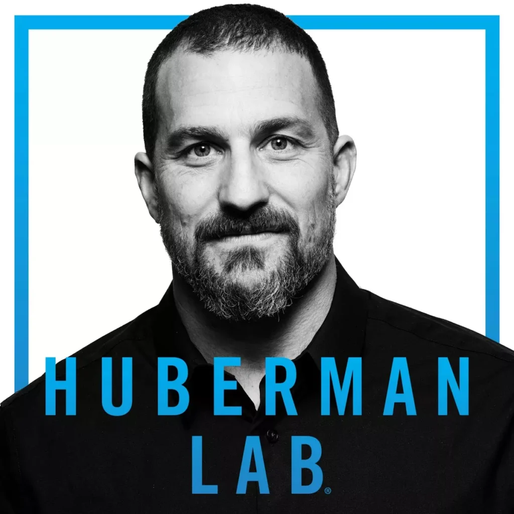 The logo for The Huberman Lab, one of the best personal development podcasts for science-backed strategies