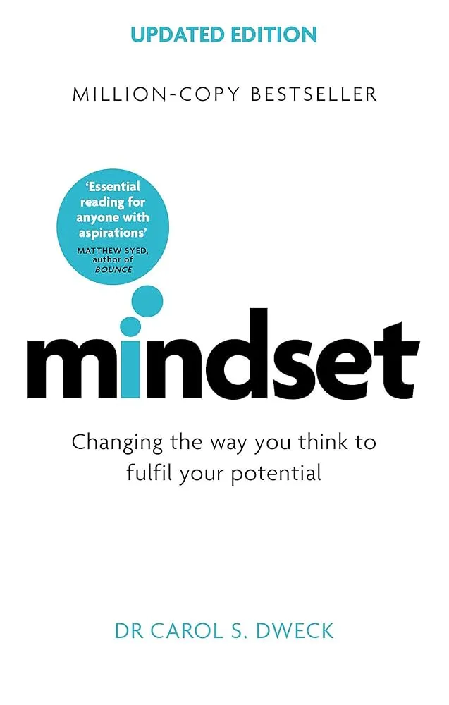 The book cover of "Mindset" by Carol S. Dweck, a top book on developing a growth mindset