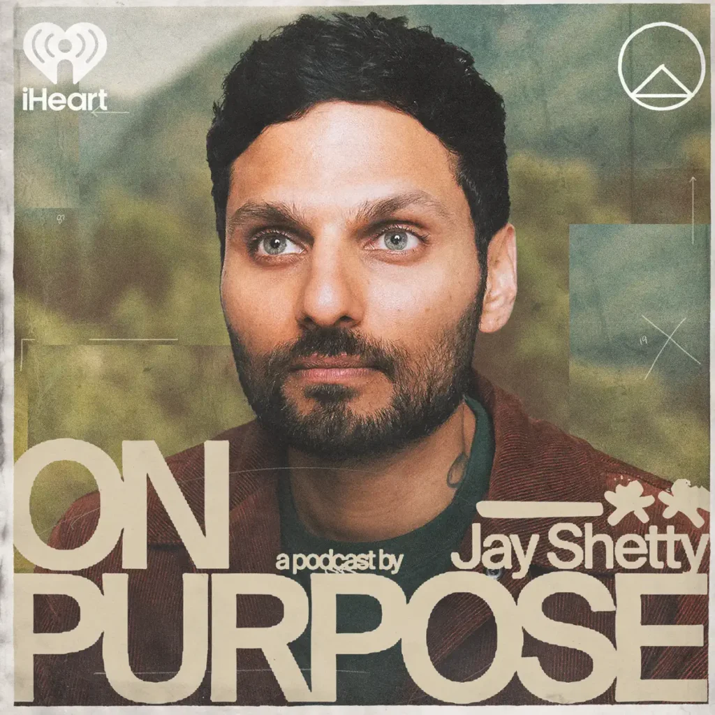 The logo for On Purpose with Jay Shetty, a top podcast for mindfulness and purpose