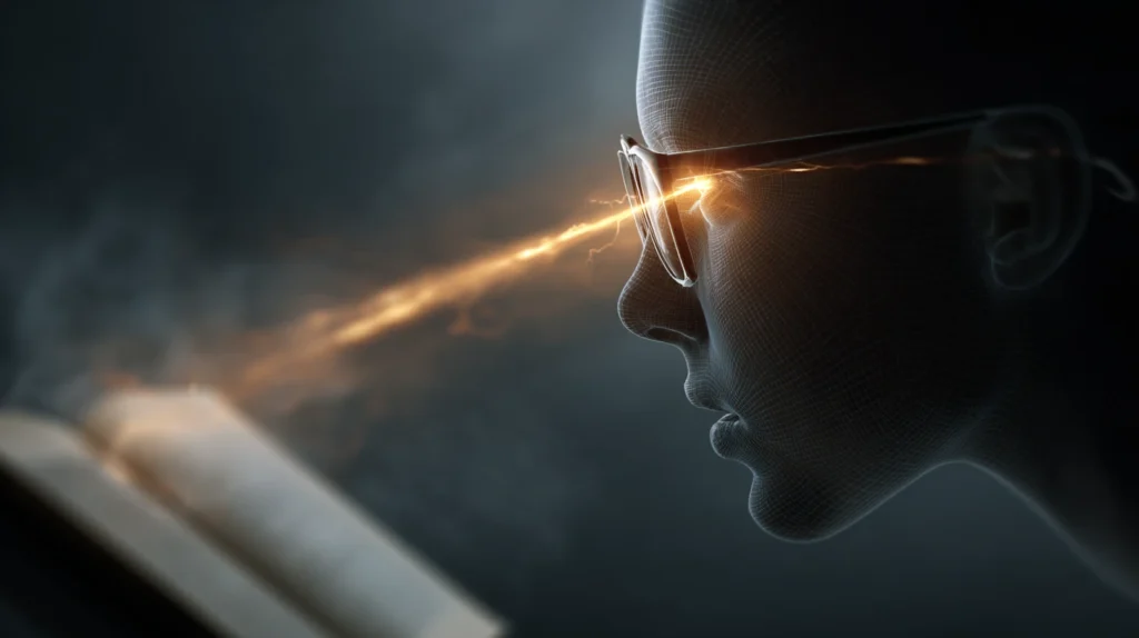 A person in a state of deep focus, illustrating the science behind why the Pomodoro Technique works.