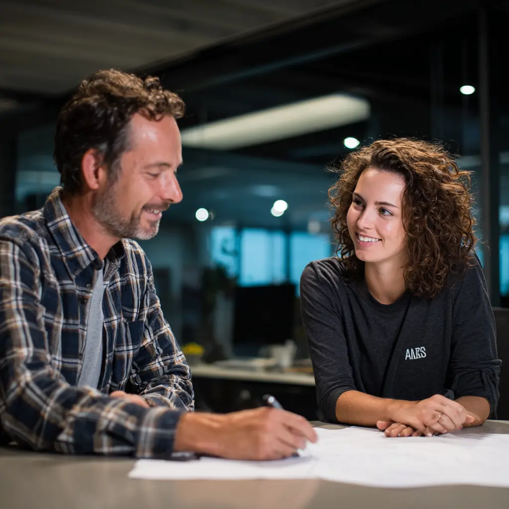 A professional using their Personal Development Plan (PDP) to lead a proactive and strategic performance review conversation with their manager.