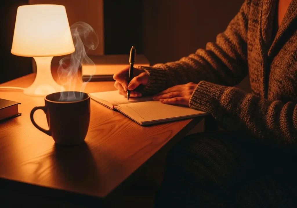 A person planning their to-do list the night before, an advanced tip for effective daily planning and productivity.