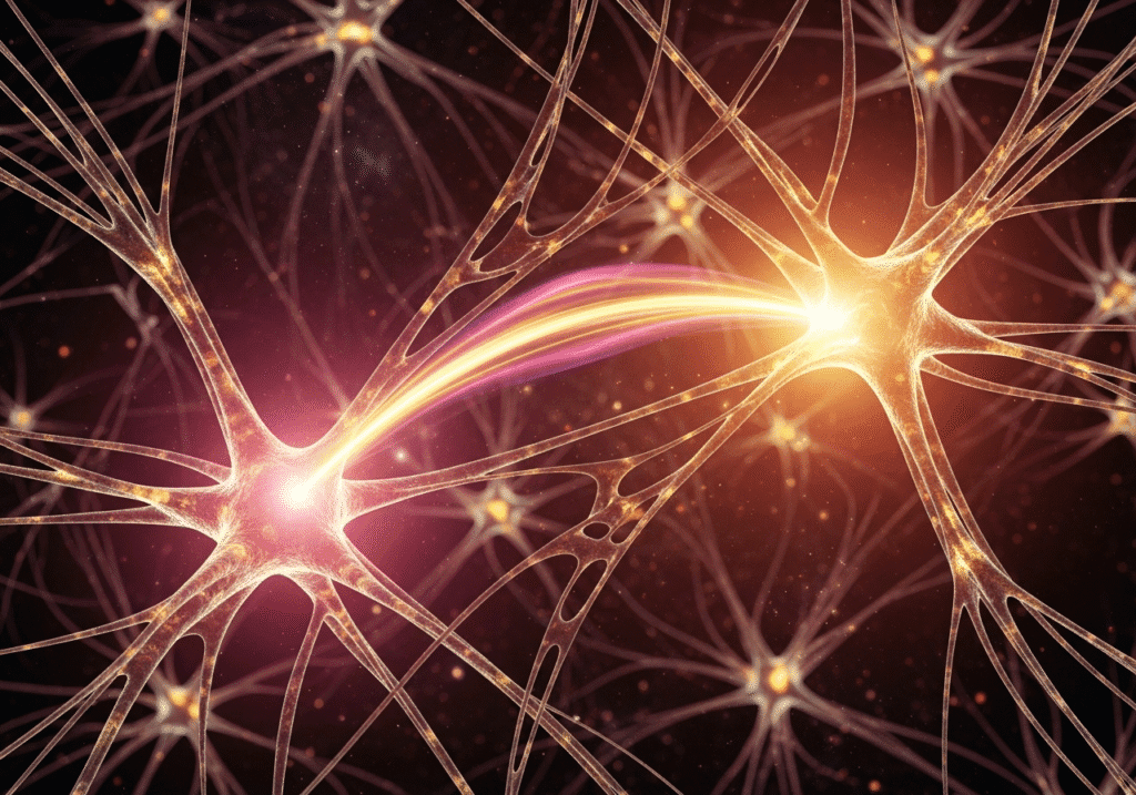 neuroplasticity-ei-development Illustration of neurons forming new connections (neuroplasticity) representing the learning of emotional skills.